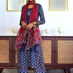 Anni Designer Floral Printed Beads and Stones Kurta with Palazzos & Dupatta-picture-14