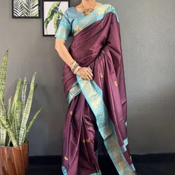 A S CREATION Woven Design Zari Paithani Saree-image-15