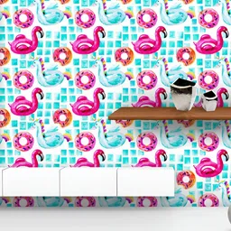 ArtzFolio Printed UV-Resistant Anti-Bacterial Cartoon Summer Pool Floats Peel & Stick Wallpaper-image-39