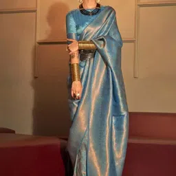 DIVASTRI Woven Design Zari Kanjeevaram Saree-image-95