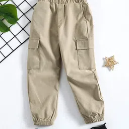 YK X Trampoline Boys Relaxed Pleated Cargos Trousers-11