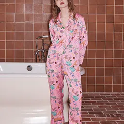 JC Collection Women Conversational Printed Night suit-image-82
