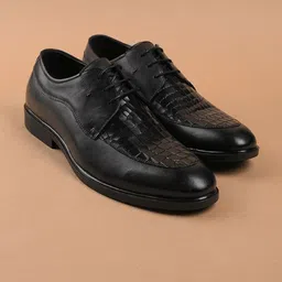The Brown Hide Men Formal Leather Derbys-image-82