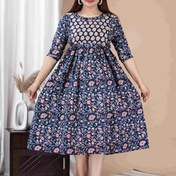 BAESD Floral Print Round Neck Maternity Maxi Dress-image-83