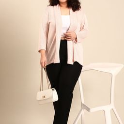 The Pink Moon lurex Woollen Open Front Shrug image 5