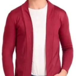 Men Jacket Style Full Sleeve Maroon Shrug-image-58