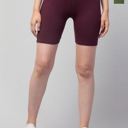 CKARFE Women Pack Of 2 Skinny Fit Cycling Sports Shorts-image-86