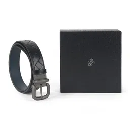 Tresmode Men Textured Leather Belt-image-91