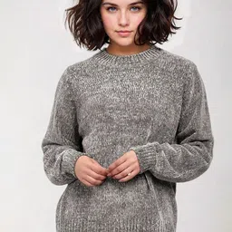 Kotty Women Self Design Long Sleeves Pullover Sweater-picture-13