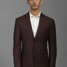 Louis Philippe Self Design Slim Fit Single-Breasted Formal Blazer-picture-8