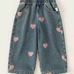 LULU & SKY Girls High-Rise Slash Knee Jeans-image-49