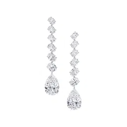 LUNA Women White Gold Lab Grown Diamond Drop Earrings I 14 kt-picture-34