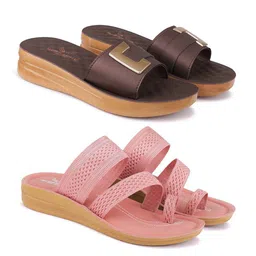 BERSACHE Women Set Of 2 Open Toe Flats-image-94