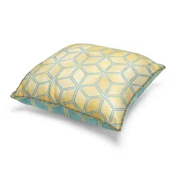 BIANCA Beige & Green Set of 2 Geometric Square Cushion Covers image 3