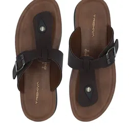 Trekiva Men Tan Rubber Solid Regular Room Slippers-picture-23