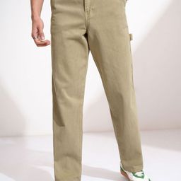 HIGHLANDER Men Straight Fit Cargos Trousers-image-54