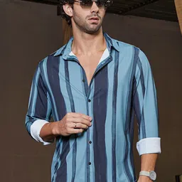 Campus Sutra Men Classic Multi Stripes Casual Shirts-image-20