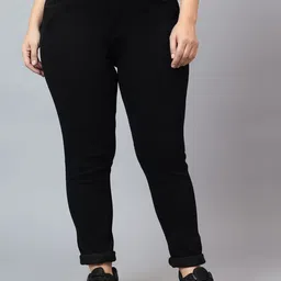 Nifty Women Skinny Fit High-Rise Slash Knee Stretchable Plus Size Jeans-image-45