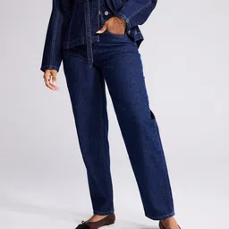 NEXT Women Mid-Rise Pure Cotton Barrel Fit Jeans-picture-39
