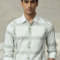 Mufti Men Slim Fit Opaque Printed Casual Shirt-image-30