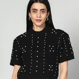 Fashion Gaiia Women Crop Pullover Sweaters-image-5