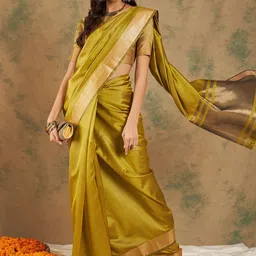 SHADOW & SAINING Woven Design Zari Organza Banarasi Saree-picture-18