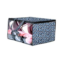 Stylista Blue Floral Printed Water Resistant Multi-Utility Zippered Wardrobe Organisers-image-70