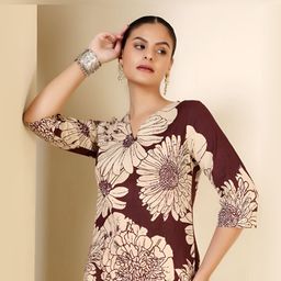 Anouk Rustic Women Floral Printed Pure Cotton Kurta with Palazzo-picture-10