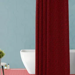 ArtzFolio Red Waterproof Shower Curtain-image-77
