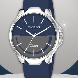 CASADO Men Solid Dial & Silicon Regular Straps Analogue Watch CD-637-BLUE-BLUE-image-92