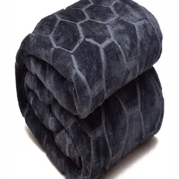 CHICERY Grey Geometric Mink Heavy Winter Double Bed Blanket-image-62