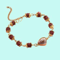 Anouk Gold Plated Rudraksh & Pearls Beaded Bracelet-image-34