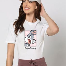 HESHA Bugs Bunny Printed Round Neck Pure Cotton T-Shirt-image-40