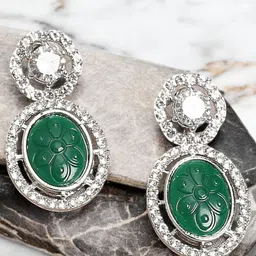 OOMPH Oval Drop Earrings-picture-58