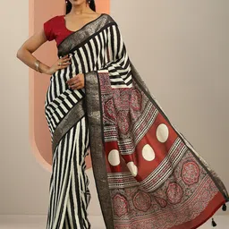 Libas Striped Zari Border Saree-picture-21