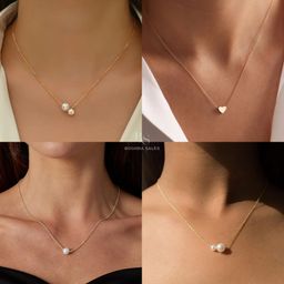 Boghra Sales Women Set Of 4 Gold-Plated Brass Pearls Chain-image-112
