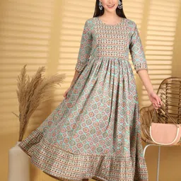 RANGEELO JAIPUR Women Printed Maxi Dress-image-58