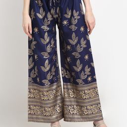 STYLE PREZONE Women Ethnic Motifs Printed Relaxed Trousers-image-105