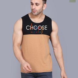 SLOWLORIS Pack Of 2 Printed Combed Cotton Gym Vests VSL26 CMB(CHS BLACKRUST)(ADV LGTGREEN)-image-73