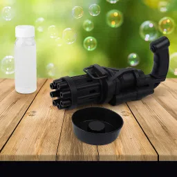 8-Hole Gatling Bubble Gun for Kids with Fan Mode Battery Operated Bubble Maker Water Gun-0