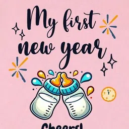Arvesa My First New Year Printed Bodysuit image 2