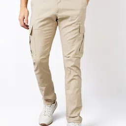 SPYKAR Men Regular Fit Cargos Trousers-image-2