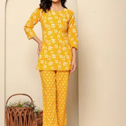 Ragavi Printed Pure Cotton Tunic With Trouser Co-Ords-picture-11