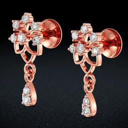 Joyalukkas Women 18KT Gold Drop Diamond Earrings-image-15