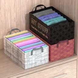 Kuber Industries Maroon & Black 3 Pieces Drawer Organisers-12