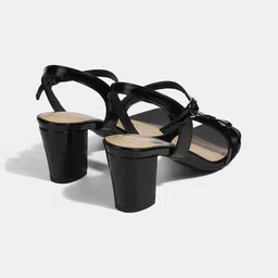 LEMON & PEPPER Women Round Toe Block Heel Sandals with Bows image 2
