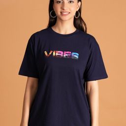 BAESD Women Typography Printed Round Neck Cotton Relaxed Fit T-shirt-image-39