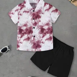 Darkmode Boys Dyed Shirt with Shorts-image-31
