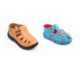 ROTATION Unisex Kids PU Sandals - Pack Of 2-image-43
