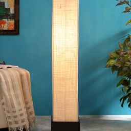 Devansh White & Brown Rectangle FloorLamps-image-31